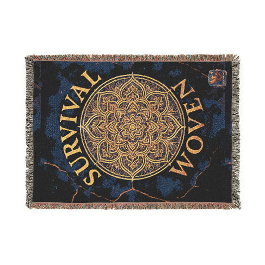 Woven Blanket - Survival Woven Mandala Design - Moon Mama Inspired’s Lightwoven